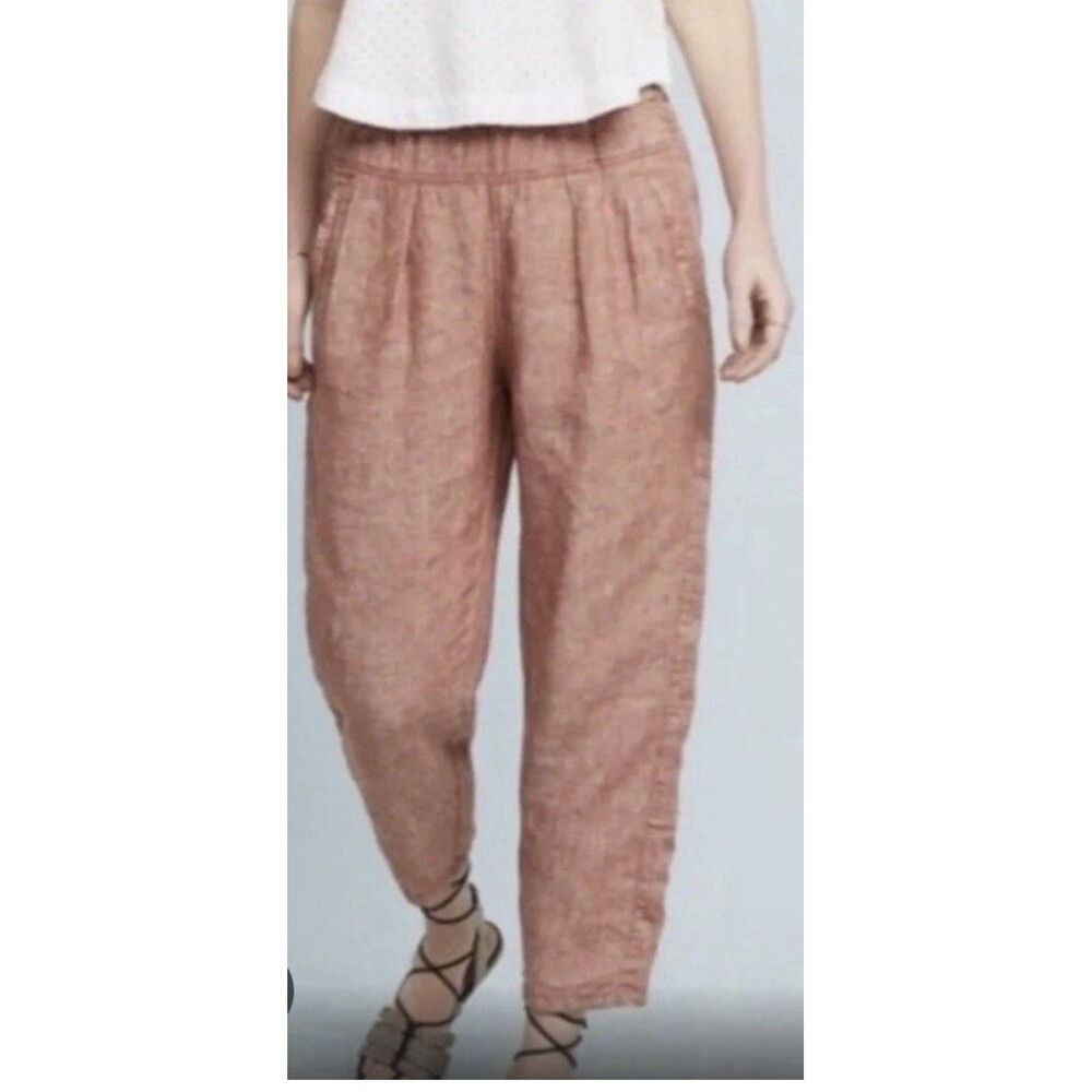 Anthropologie Hei Hei Size Medium Linen Dusty Rose Pants Women’s